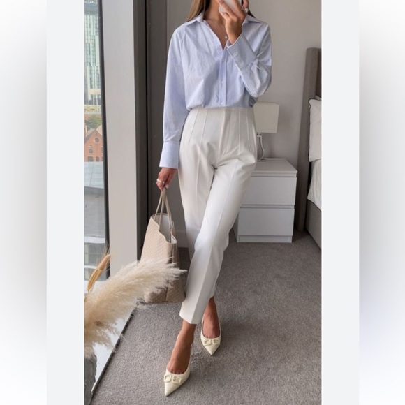 Pants - White trouser slacks pants